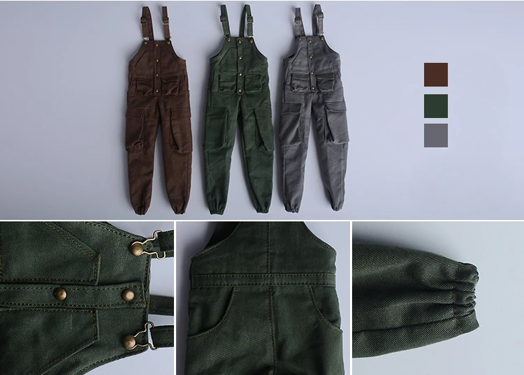 

1/6 Scale Trend Soldier Solid Overall Pants＆Vest Model for 12'' Action Figure