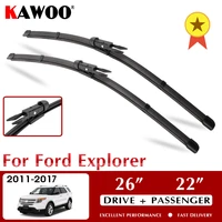 kawoo wiper car wiper blade for ford explorer 2011 2017 windshield windscreen front window accessories 2622 lhd rhd