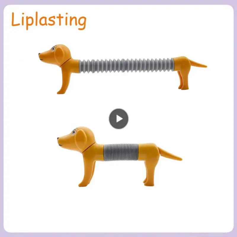 

Cute Animal Model Relieve Stress Toys Funny Multicolour Stretchable Spring Dog Children Gift Portable Retractable Tube Plastic