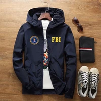 FBI United States FBI Shield Men's Pilot Air Thick Pilot Jackets Baseball Coat Motorcycle Bomber Windbreaker Jacket Plus Size