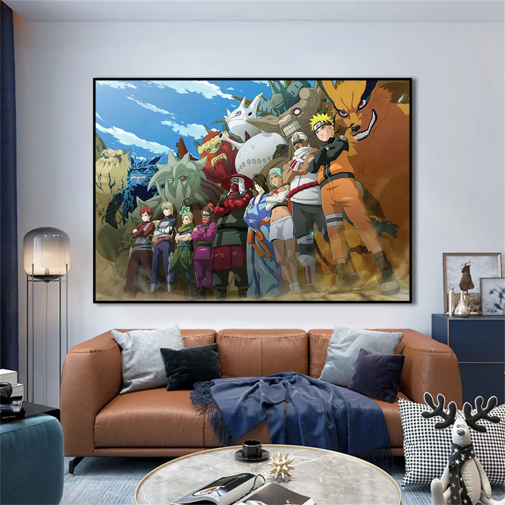 

Naruto Uzumaki Sasuke Kakashi Anime Classic Poster Wall Art Decoration Canvas Painting Cuadros Mural Home Kids Room Decor