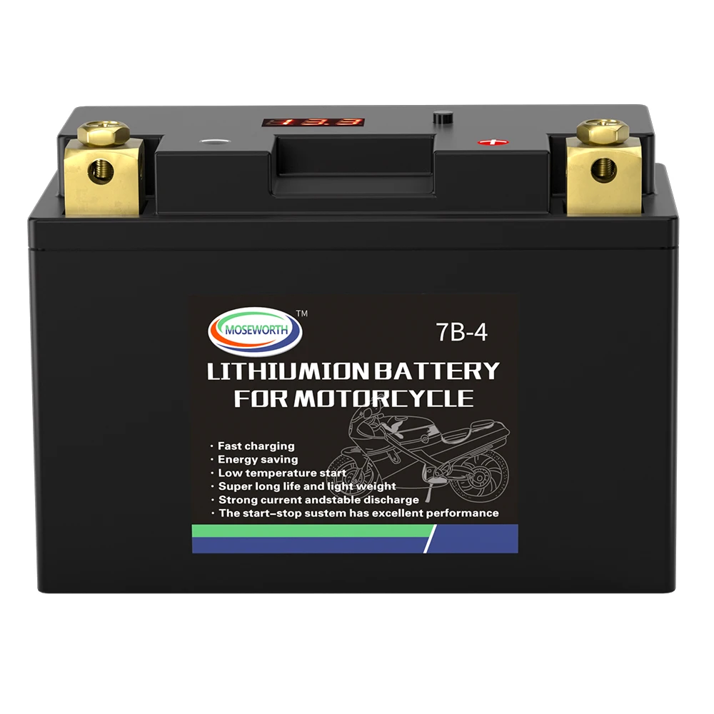

7B-4 12 В LiFePO4 аккумулятор для мотоцикла 4 Ач CCA 260A встроенный литиевый пусковой аккумулятор BMS для мотоцикла, скутера, квадроцикла, UTV, снегохода