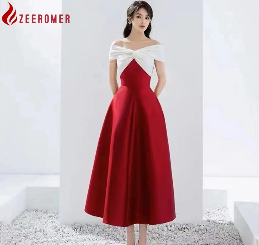 2023 New Fashion Designer Temperament Summer Dress High Quality Women Sexy Slash Neck Sleeveless Hit Color Patchwork Party Dress