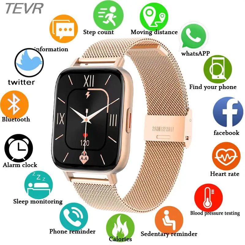 

Смарт-часы TEVR, 1,69 дюйма, Bluetooth, водостойкие, IP67