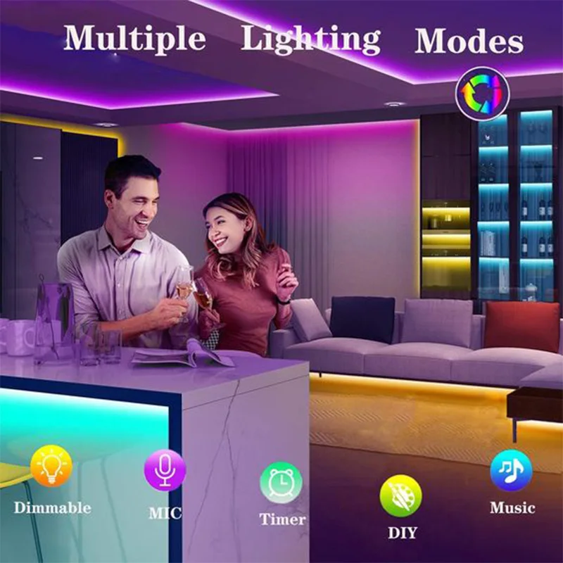 Светодиодная лента LINGQU DEV гибкая RGB 3535 для украшения спальни и подсветки