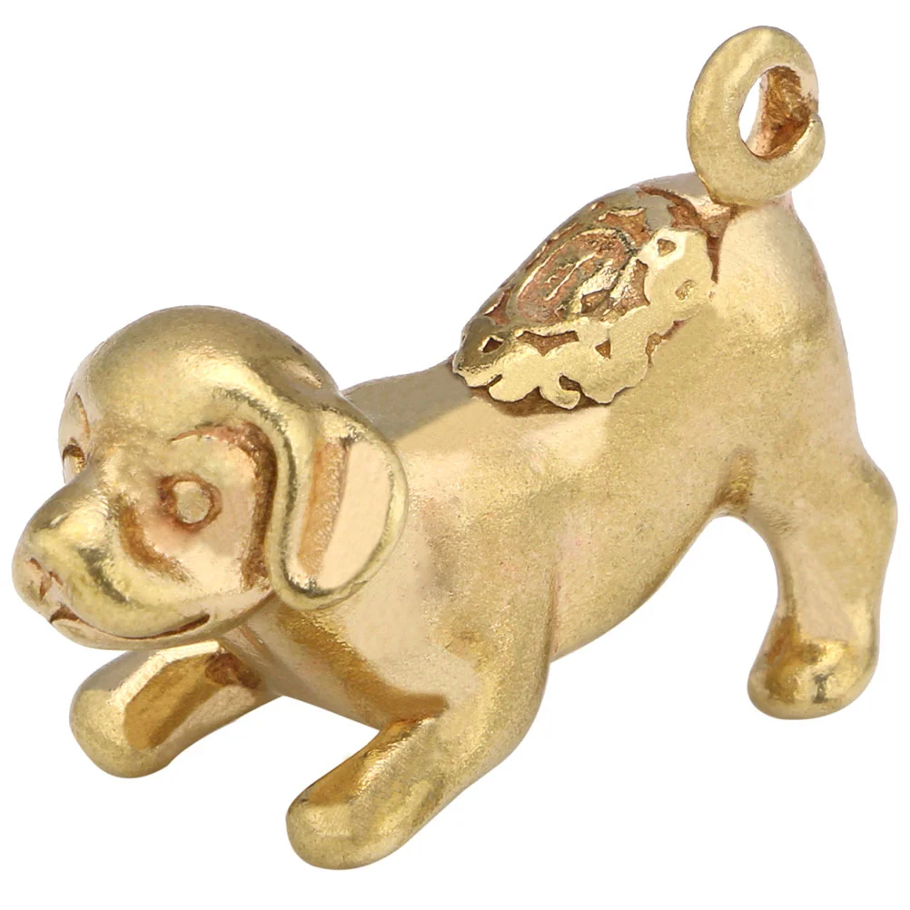 

Dog Statue Animal Figurine Brass Mini Zodiac Shui Feng Sculpture Decor Car Decoration Chinese Figure Figurines Puppy Lucky