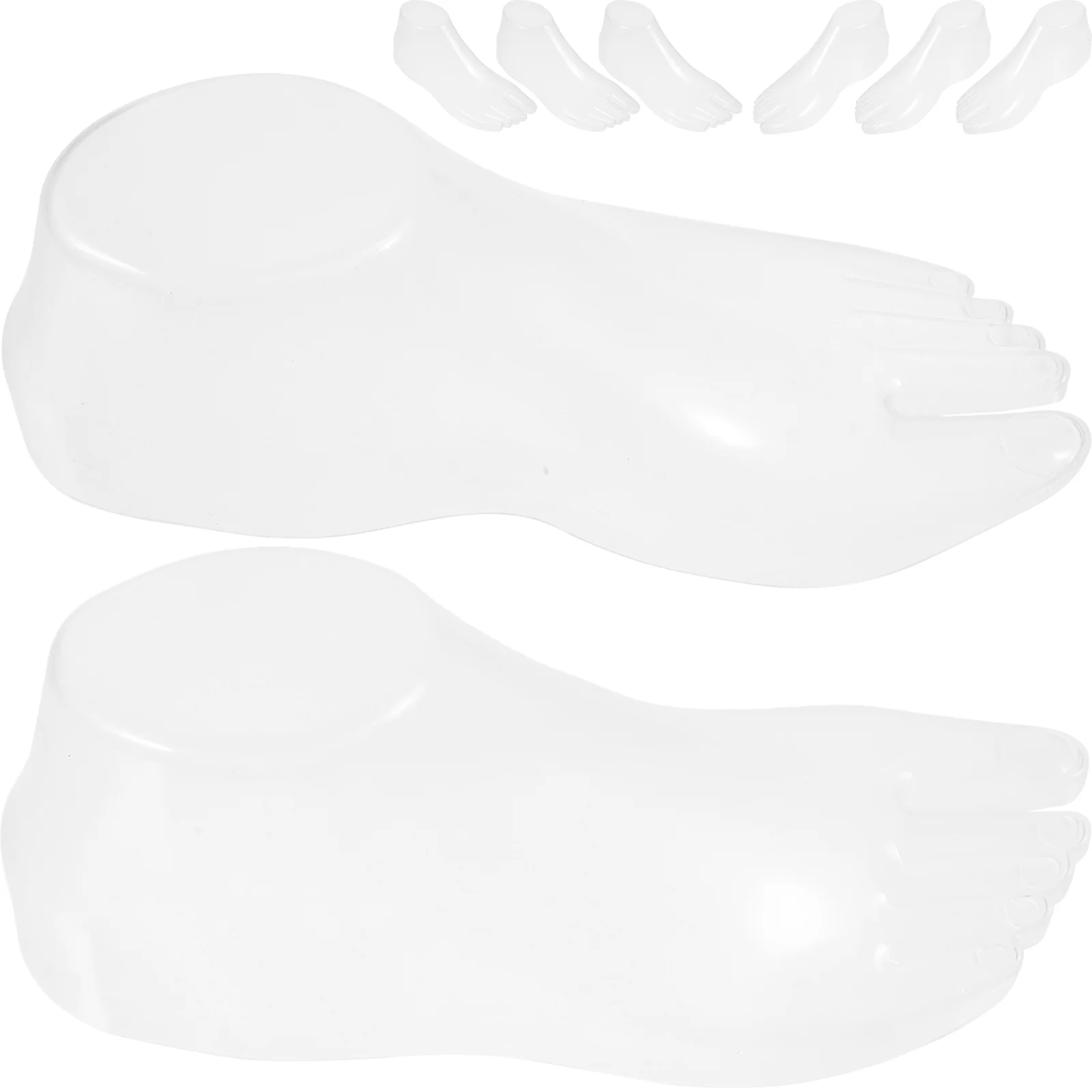 4 пары прозрачных манекенов для ног модель женской стопы пластиковая