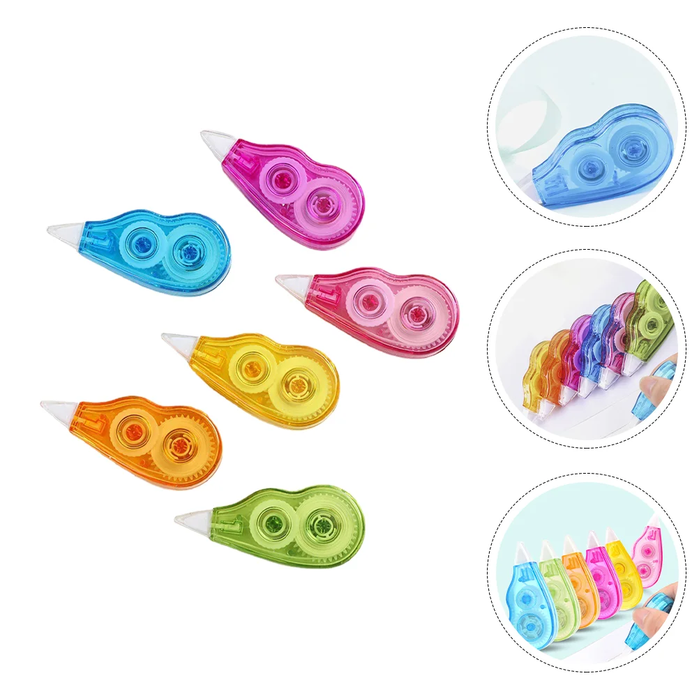 

Correction Tape, 6 Pack White out Correction Tape Dispenser Easy to Use Applicator for Instant Corrections, School Whiteout