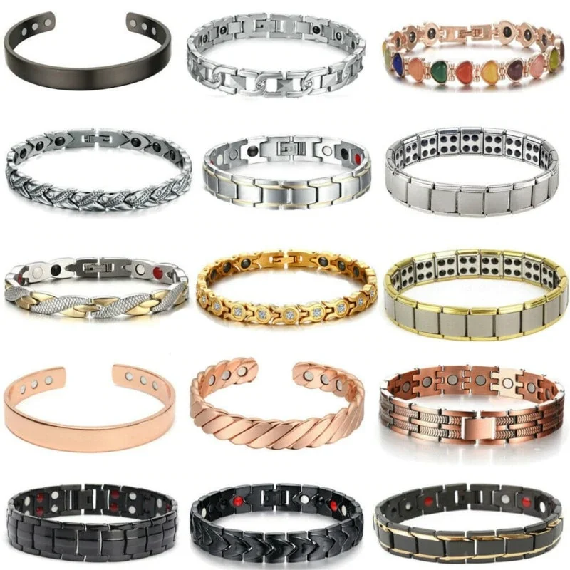 

Men Women Therapeutic Energy Healing Magnetic Bracelet Bangle Therapy Arthritis Pain Relief Health Care Slimming Unisex Jewelry