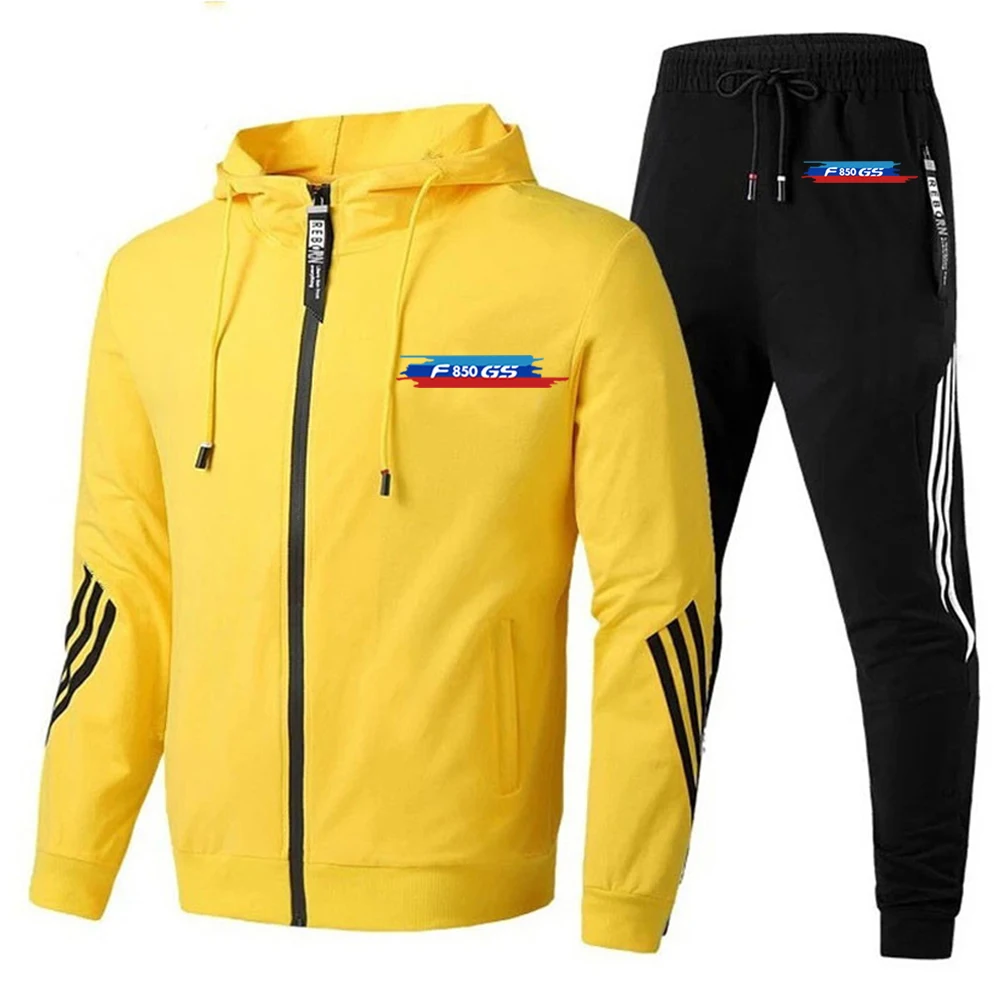 

FOR BMW F750GS F800GS F800R F850ADV Men's Casual Sports Suit Zipper Hooded Jacket + Pants Tracksuit Sweatshirt Casual Male Set