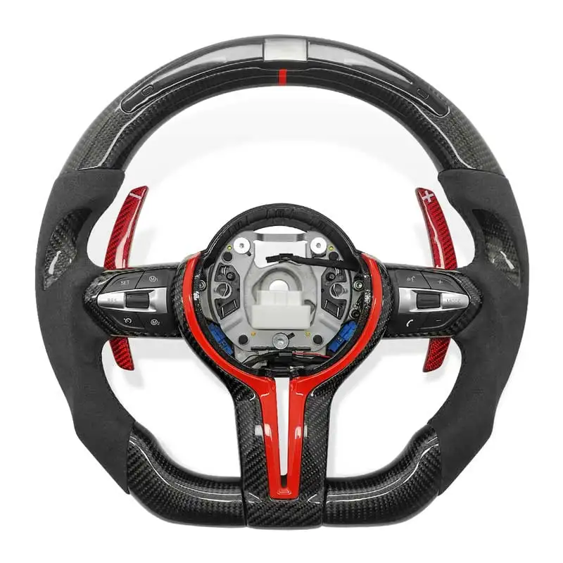 Автомобильный руль из углеродного волокна для BMW M3 M4 M5 M6 F01 F02 F06 F07 F10 F11 F12 F13 F30 F32 F80 F91