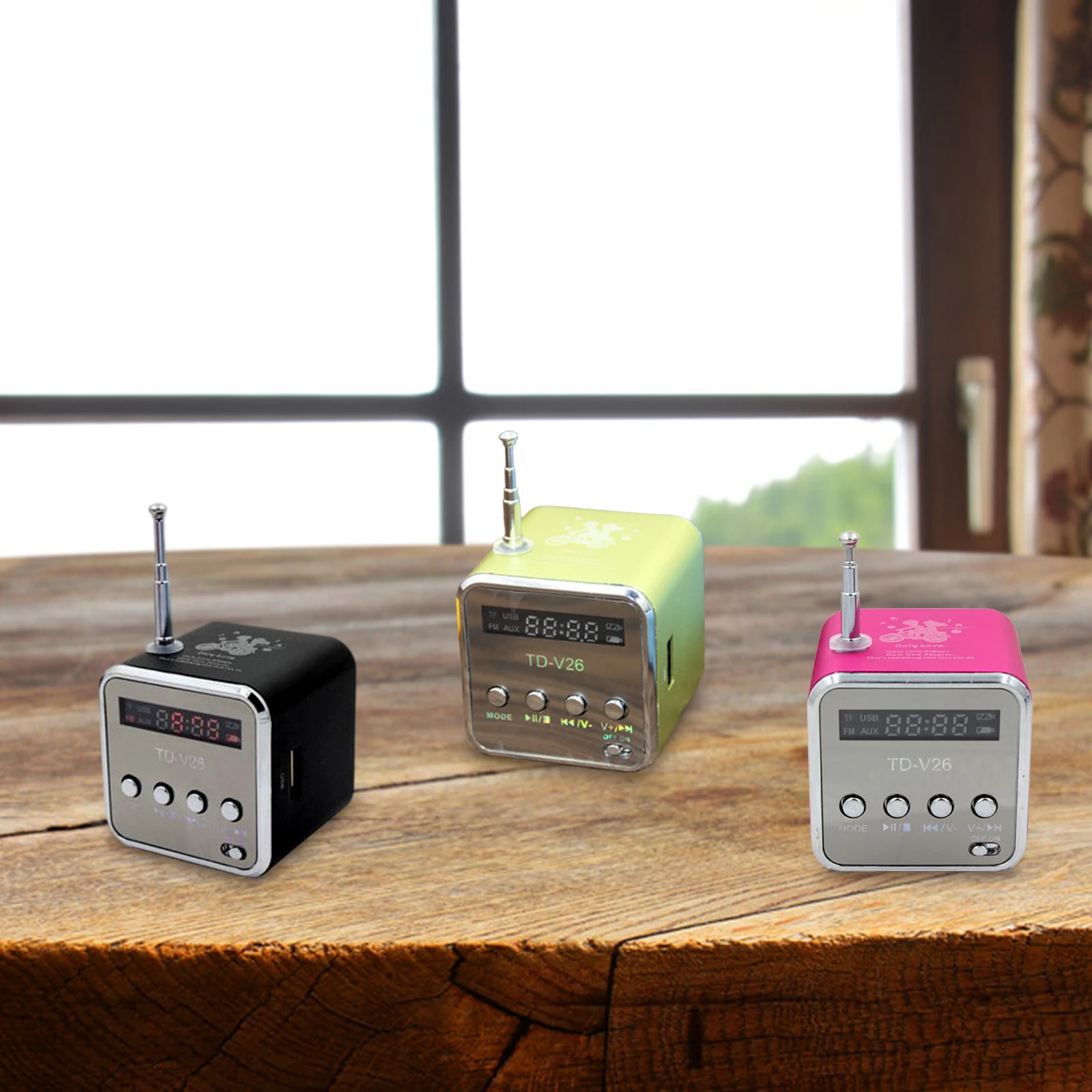 

Pocket Radio Rechargeable FM Radio With LCD Display Wireless Walkman Radio With Audio Line Charging Cable LCD Display 3.5mm