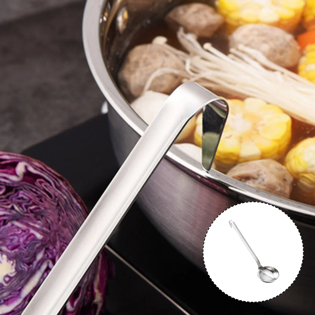 

Ladle Spoon Strainer Skimmer Grease Soup Stainless Steel Spoons Fat Separator Slotted Filter Oil Hot Pot Kitchen Colander Scoop