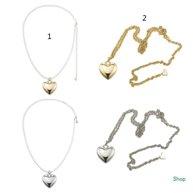 Ожерелье с подвеской в ​​виде сердца ожерелье из сплава длинный плечевой ремень