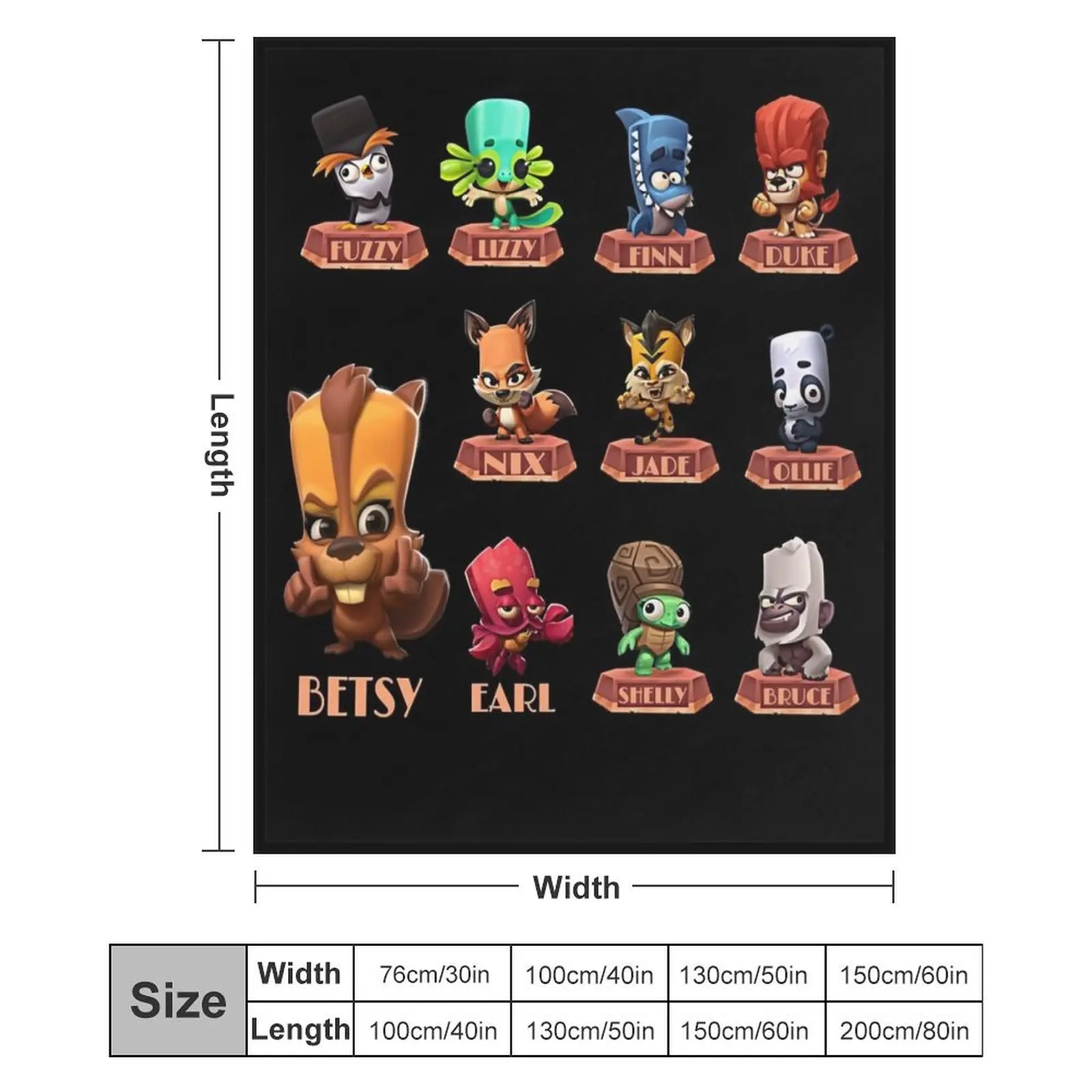 My Favorite Zooba Battle Arena Royale Fleece Blanket