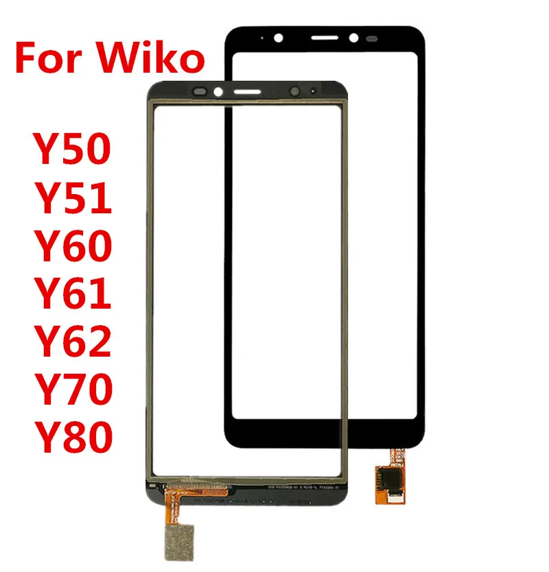 Сенсорный экран для Wiko Y80 Y70 Y60 Y61 Y62 Y51 Y50 сенсорный ЖК-дисплей переднее стекло