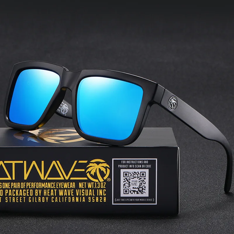 

2022 Fashion Square Polarized Heat Wave Sunglasses Men Women Classic Sports Outdoor Travel Colorful Sun Glasses UV400 Goggles