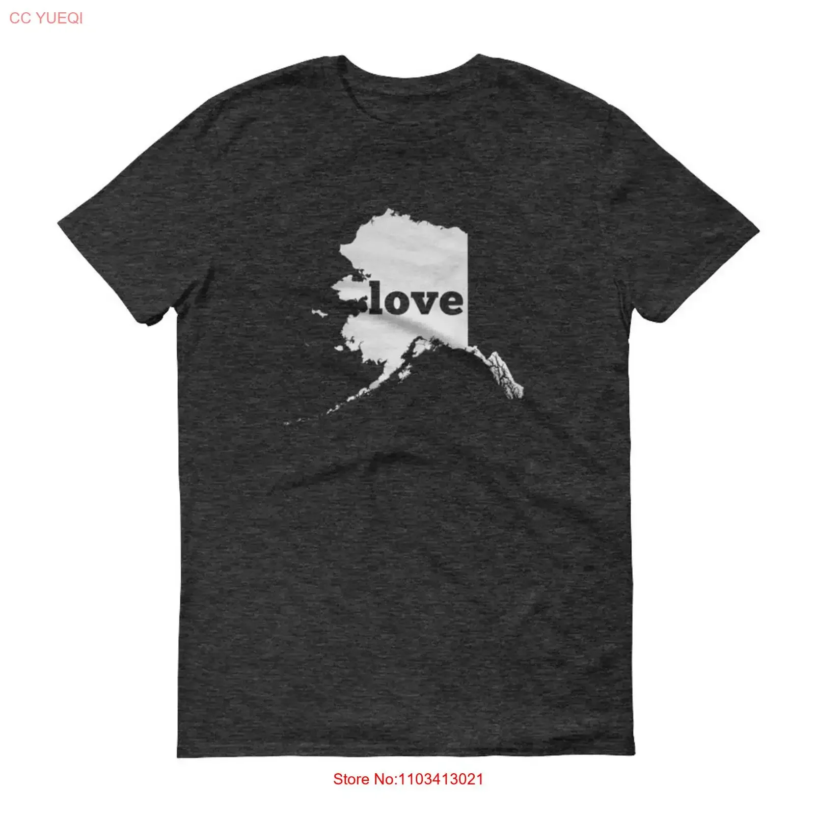 Фото Футболка Alaska Love State Pride s Map AK, винтажная стираная уличная одежда с рисунком, слегка стильная, универсальная, повседневная №1