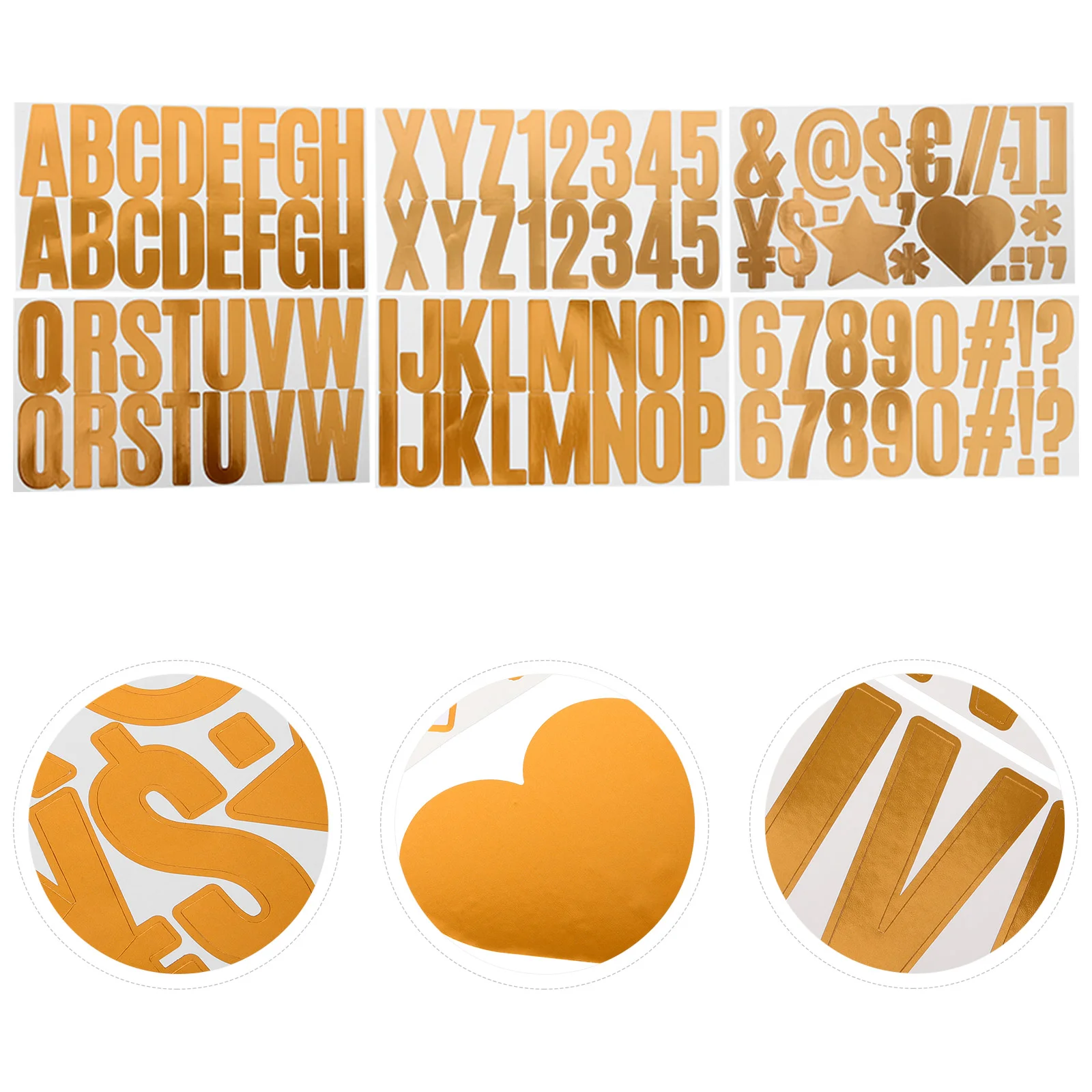 

24 Pcs Stickers School Letter Bronzing Outdoor Bulletin Vinyl Decor Alphabet Letters