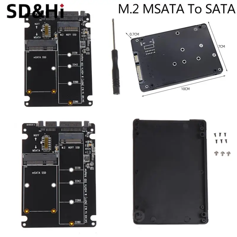 

1 компл. SATA 60 Гбит/с к M2 NGFF SATA SSD MSATA SSD адаптер MSATA-SATA M.2 NGFF в SATA жесткий диск адаптер плата