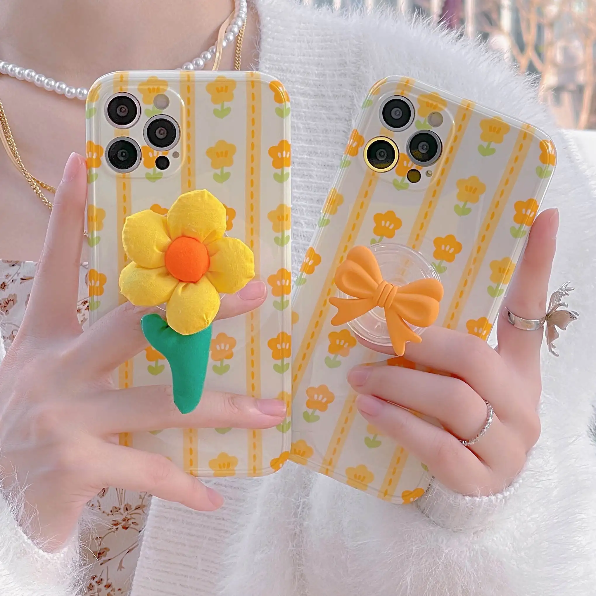 

For Iphone 13 12 11 Pro Max XR X XS Cute Case 3d Cover Phone Accessories Grip Tok Mobile Phones Cell Girls Women Cases Summer