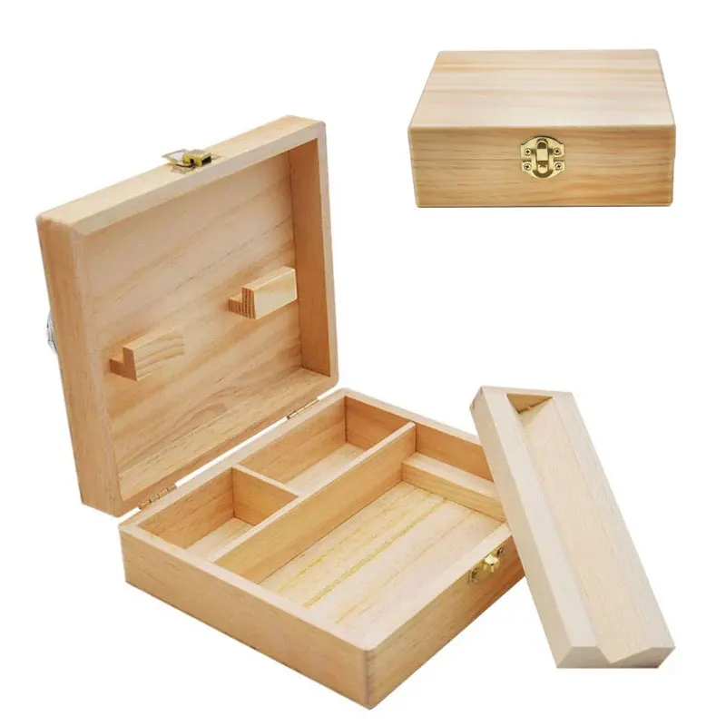 Portable  Wooden Storage Boxes Cigar Humidor Humidifier Smoking Accessories Moisturizing Device Reusable Tobacco Stash Box