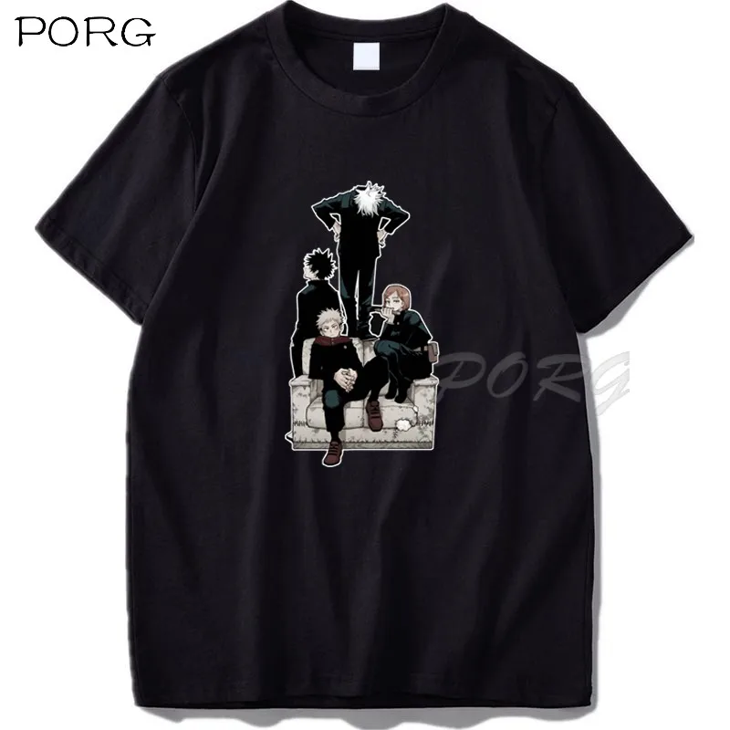 

Jujutsu Kaisen Team Gojo Japanese Anime Men Funny Unisex T Shirt Casual Short Sleeve Harajuku Tshirt Men's Fashion T-shirt Black