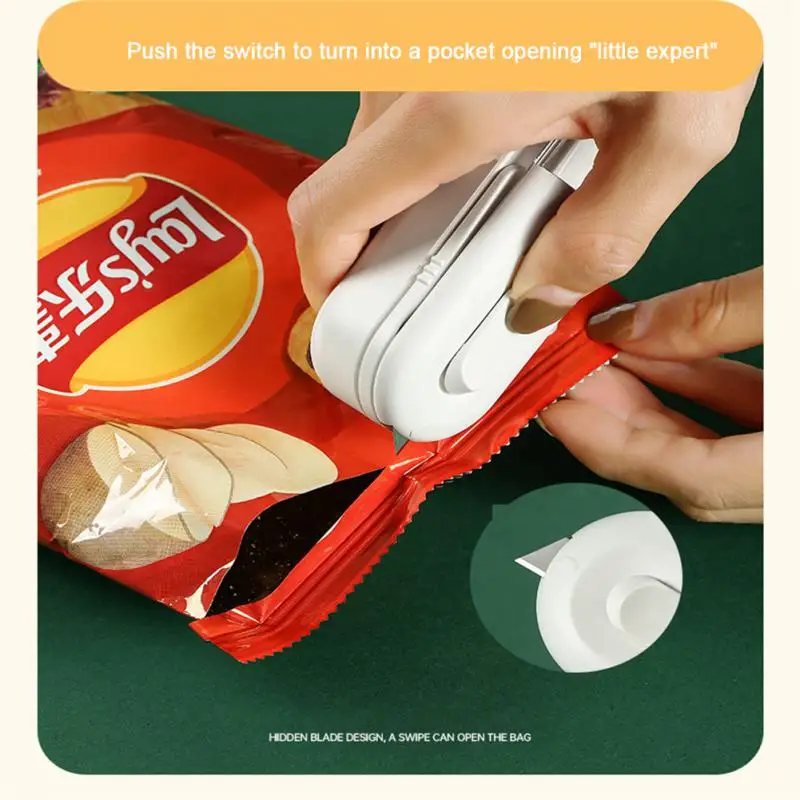 

Convenient Food Bag Closure Sealer Portable Food Package Sealing Bags Tool Small Sealer Double-ended Bag Resealer Hand Pressure