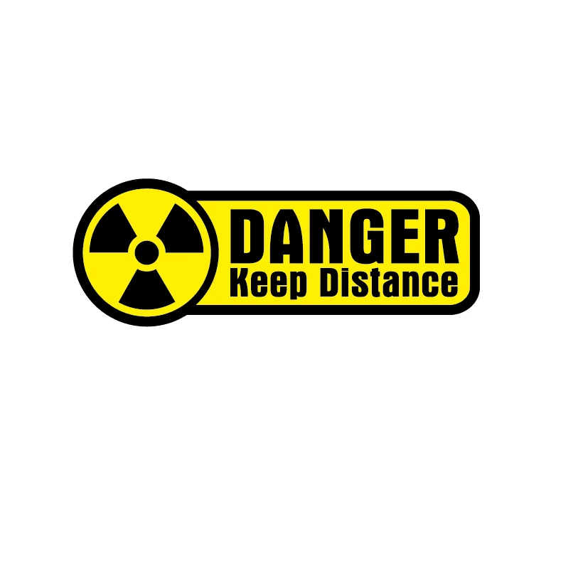 

Y618# Self-adhesive Decal For Danger Warning Car Sticker Waterproof Auto Decors on Bumper Rear Window Laptop