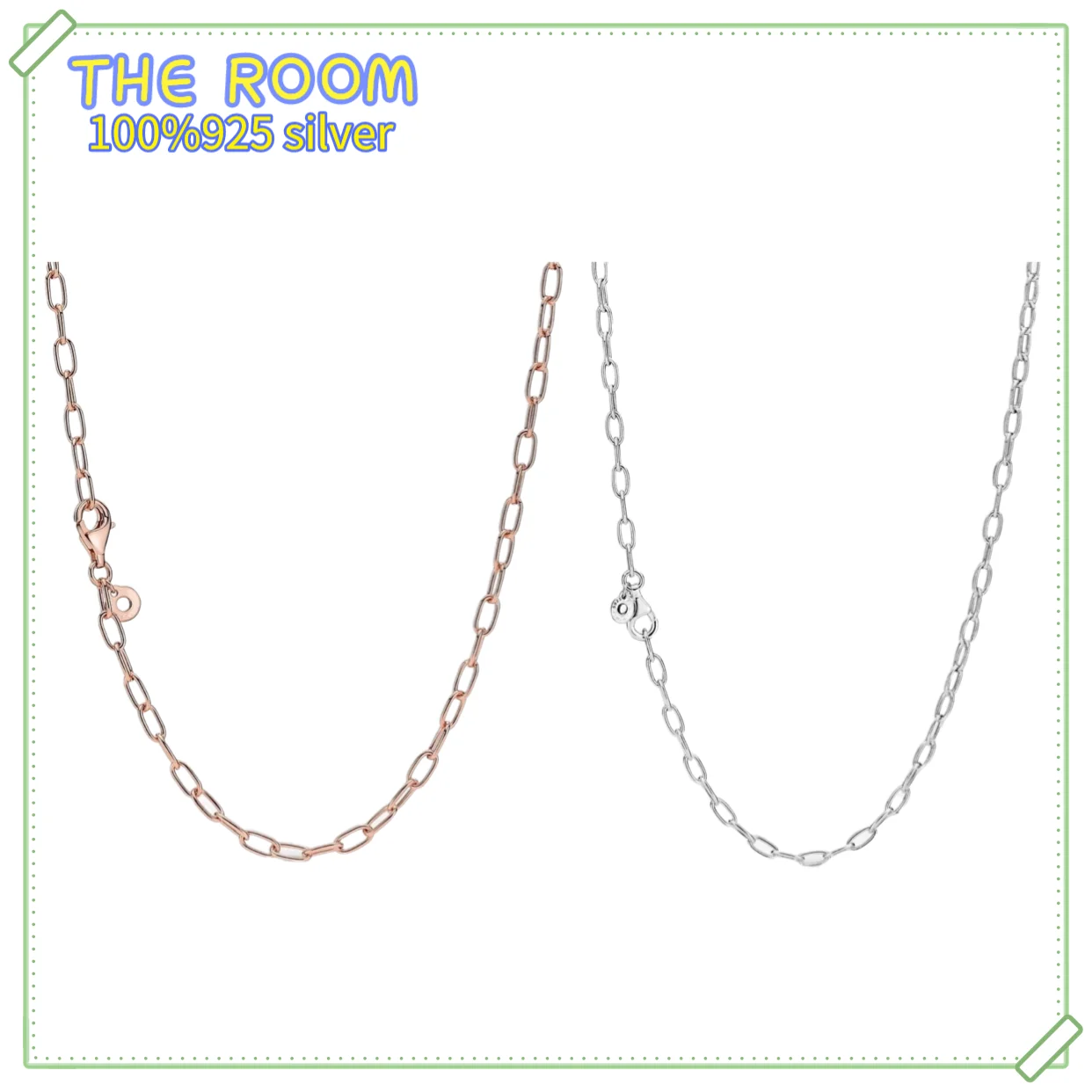 

Женская цепочка под розовое золото, серебро 925 пробы