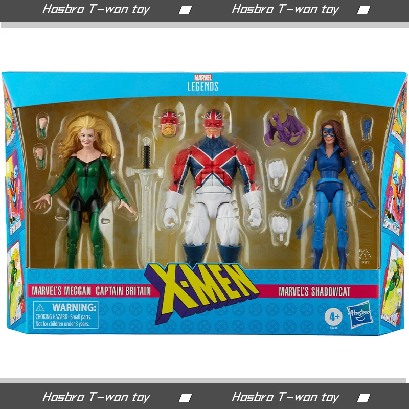 Marvel Hasbro Legends X-Men Series 6-Inch(15Cm) Excalibur Multipack -Meggan/captain Britain/shadowcat Figure Original In Stock