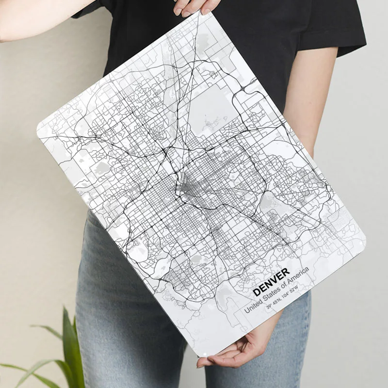 Карта города Денвера белые металлические вывески карта плакат настенный декор