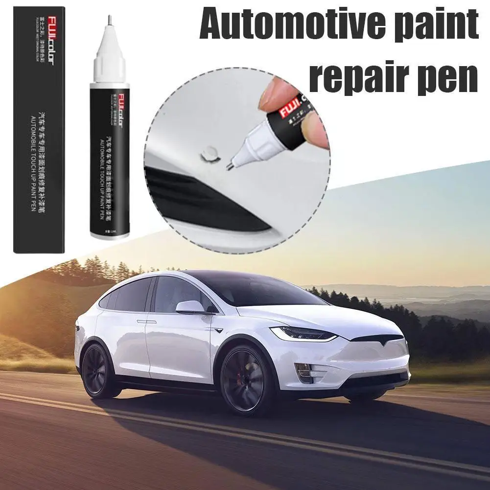 Fit for Tesla Model 3 X Y S Car Scratch Remover Paint Pens Car Paint Repair Pen Black White Paint Fixer Repair Wheel T0I5