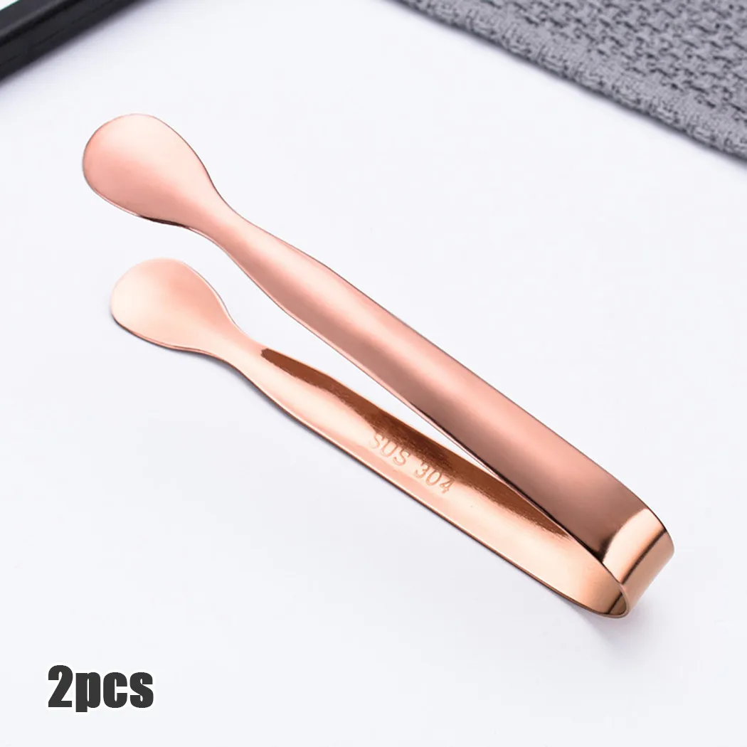 

2PCS Tong 4.33 * 0.63 Inches Clip Ice Tong Mini Serving Stainless Steel