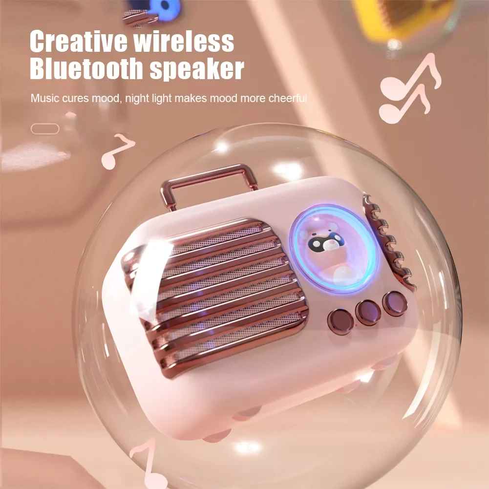 

Portable Wireless Speaker Bluetooth-compatible Stereo Speakers with Night Light Home Outdoor Travel Soundbar Music Audio Player