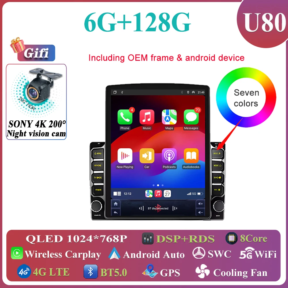 

9,7-дюймовый автомобиль Android 14 для Mitsubishi Outlander 2 CW0W 2005–2013 для Citroen C-Crosser 1 2007–2013 для Peugeot 4007 2007–2012