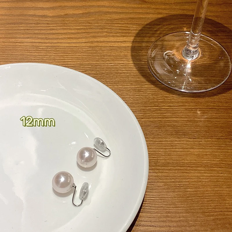 Элегантные большие круглые серьги-гвоздики KADRUFI с имитацией жемчуга свадебные