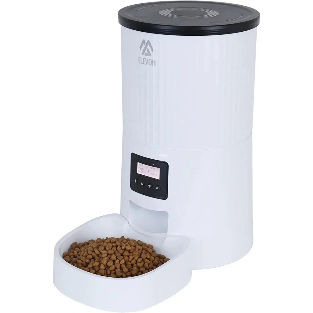 

4L 1.05 Gallon Automatic Pet Feeder Food Dispenser, Auto Dog Food Dispenser, Voice Recorder & Programmable Timed Cat Feeder