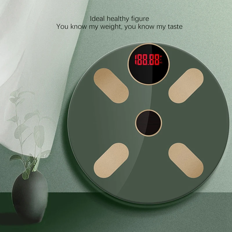 Promotion! Smart Body Scale Digital Scales For Weight Bluetooth LED Screen Composition Analyzer With Smartphone App |
