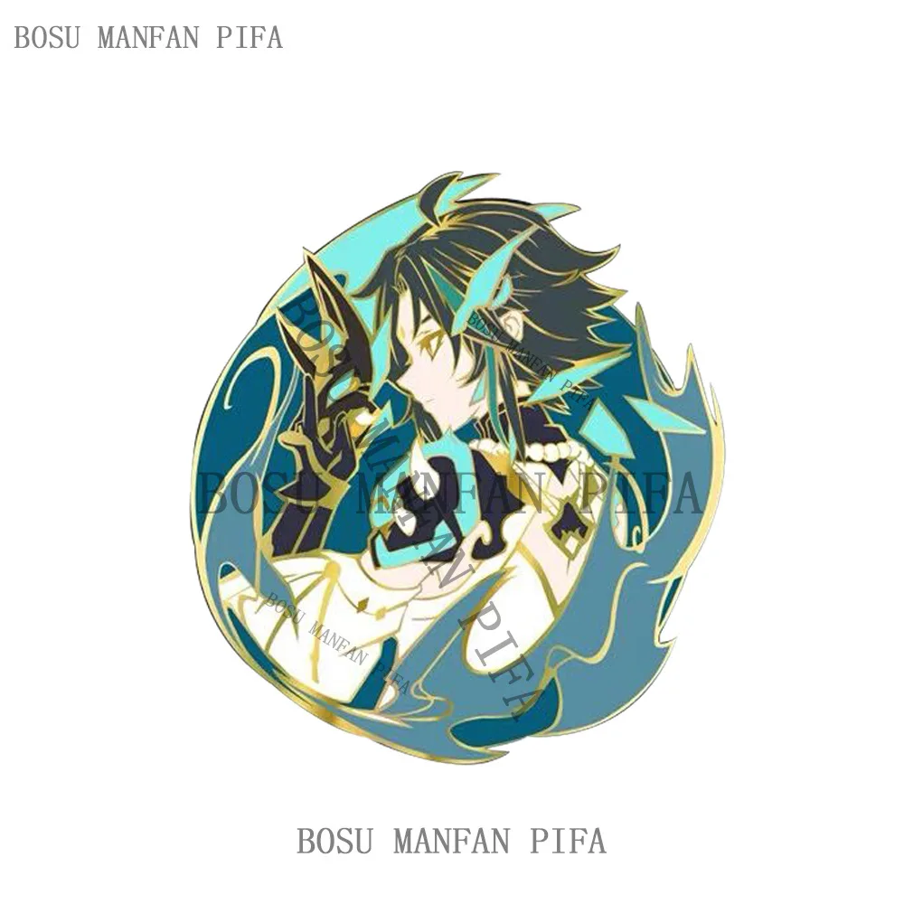 

Anime Game Peripheral Yuanshen Brooch Mandrill Luminous Metal Badge Bar Doujinshi Jewelry Button Pendant