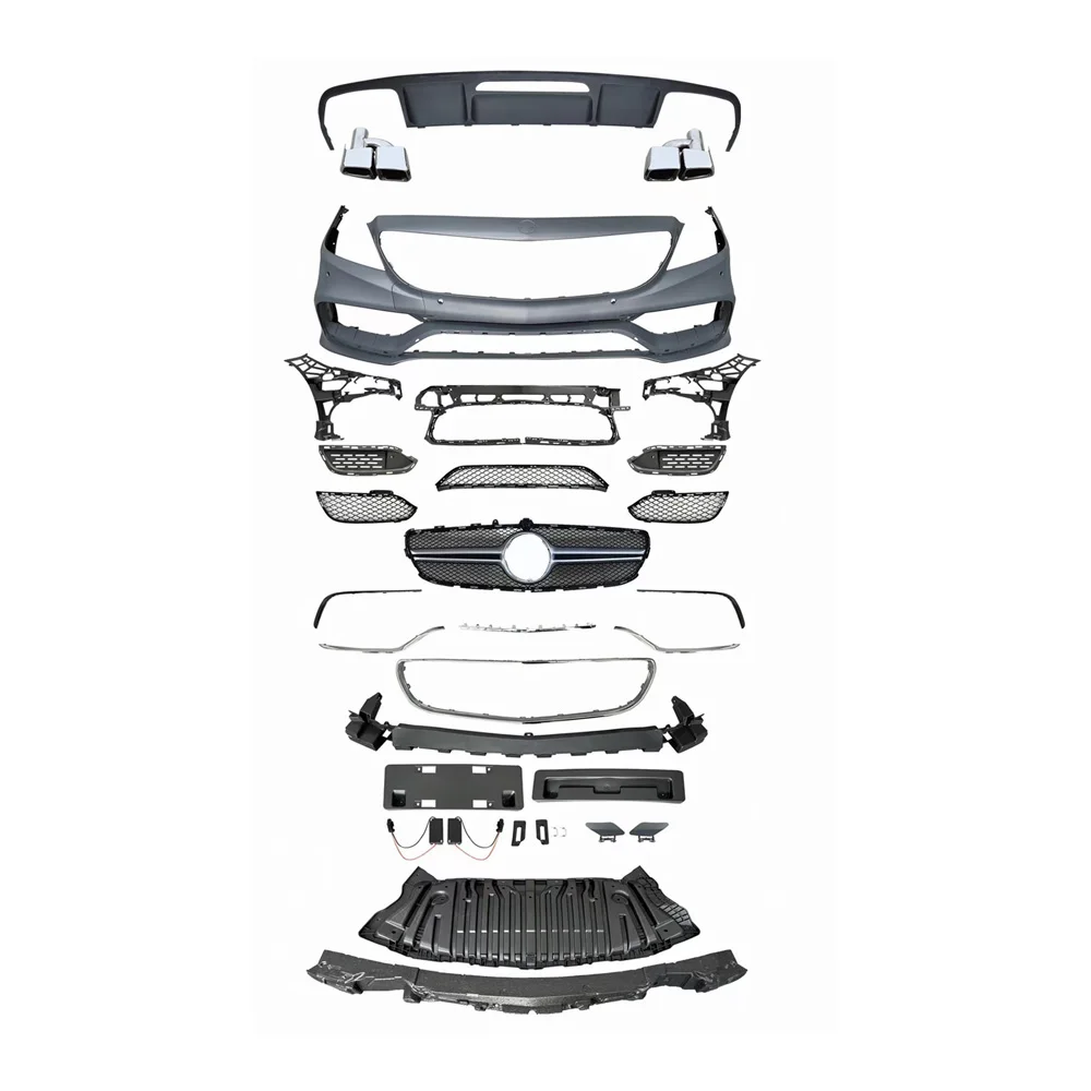 CLS W218 2012-2017 Обновление до переднего бампера Задний бампер Полный комплект кузова
