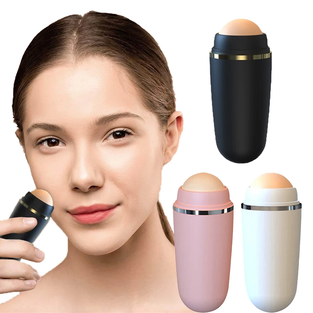 

Face Oil Absorbing Roller Skin Care Tool Volcanic Stone Oil Absorber Washable Facial Oil Removing Care Skin Makeup Tools