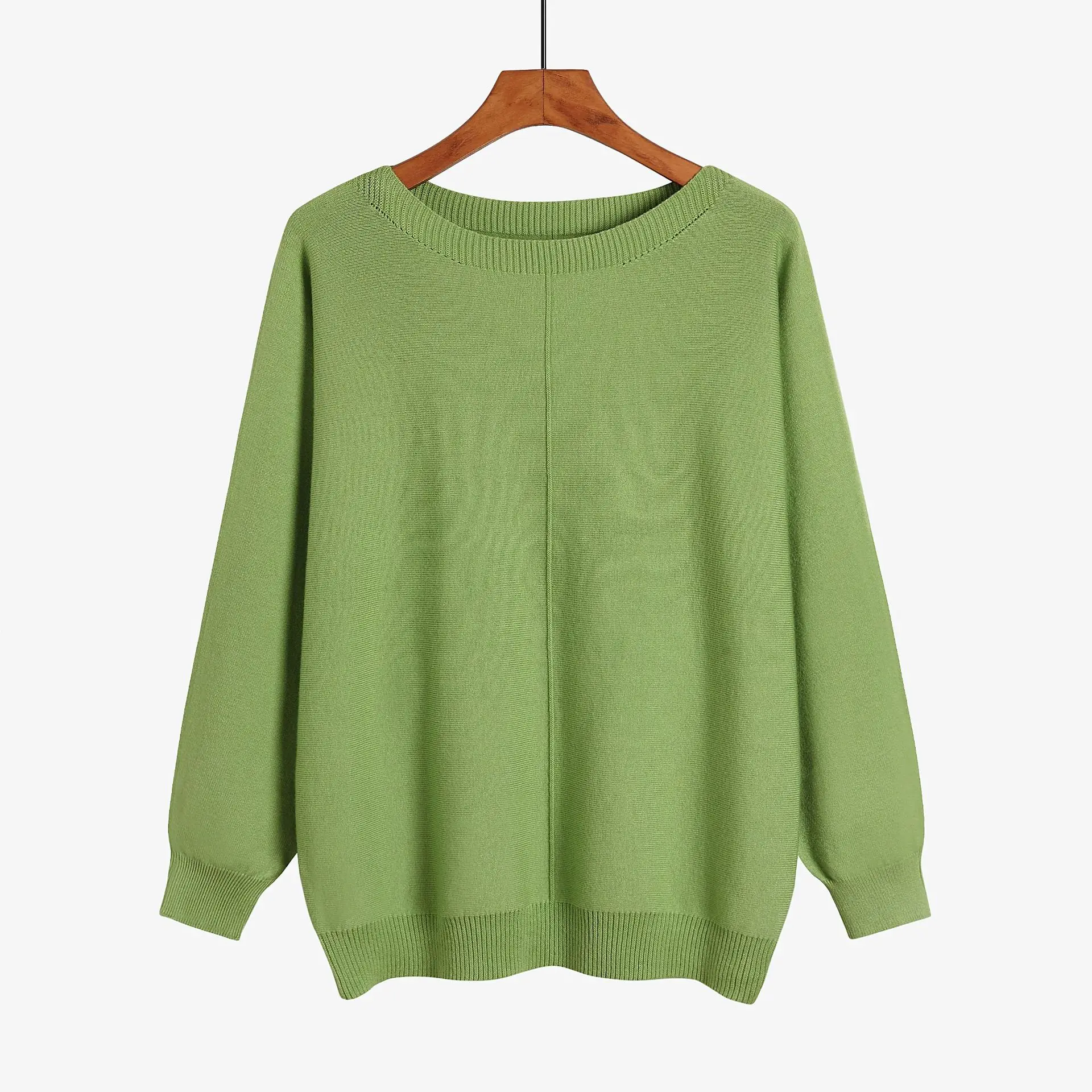 

2022 knitted sweater Women large size O-Neck loose sweaters 9326