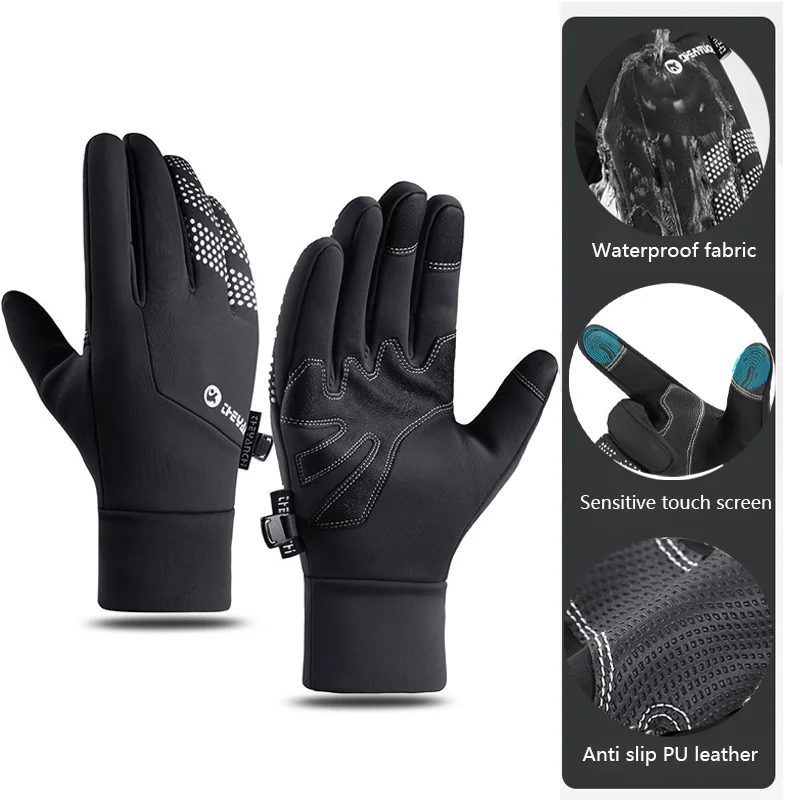 

Зимние теплые велосипедные лыжные перчатки для сенсорного экрана велосипедные перчатки для активного отдыха охоты туризма катания на лыжах бега Нескользящие перчатки с закрытыми пальцами для мужчин и женщин