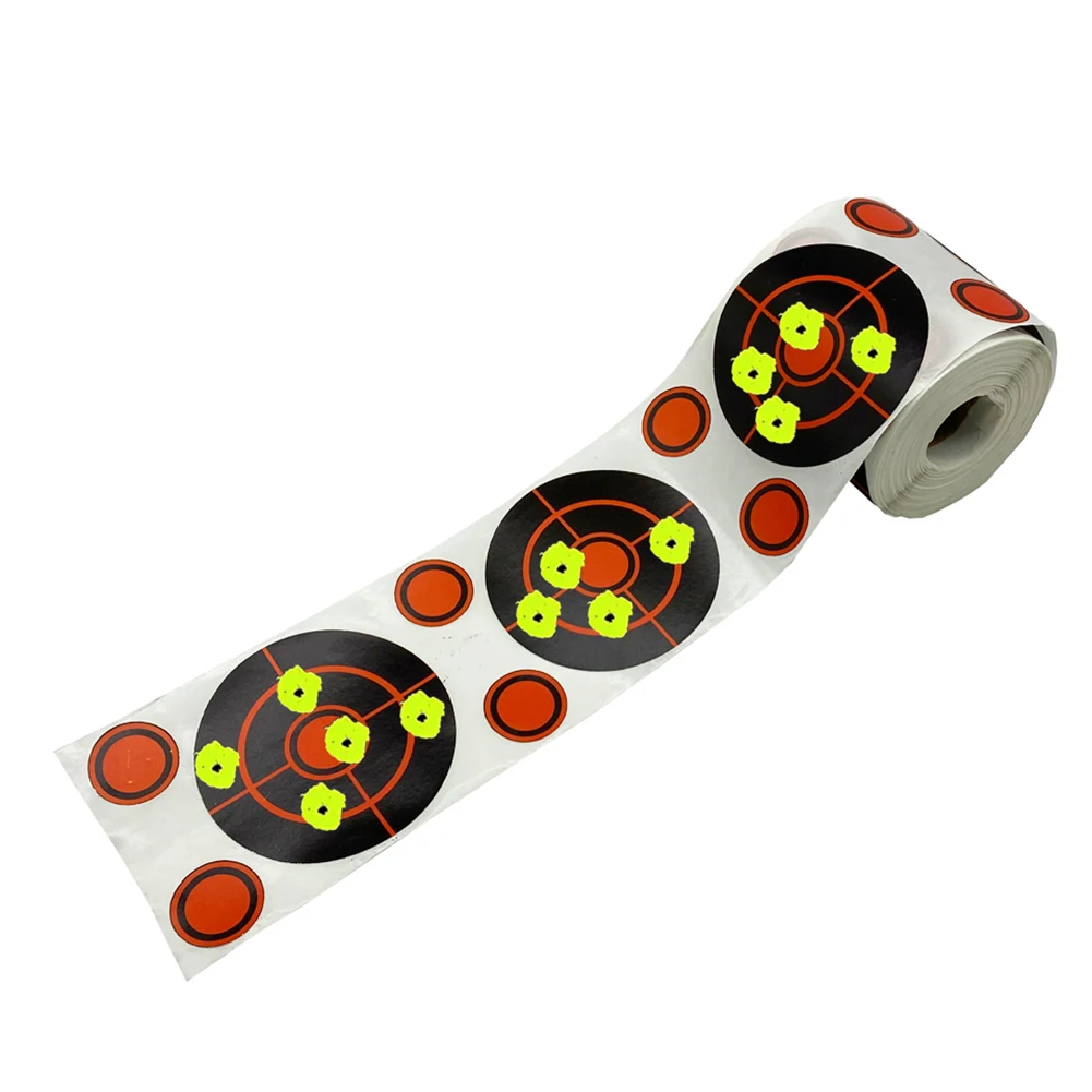 

Paper Target Stickers Bright Replacement Target Paper Visible 200pcs/Roll 3 Inch Reactive Stickers Splatter Targets