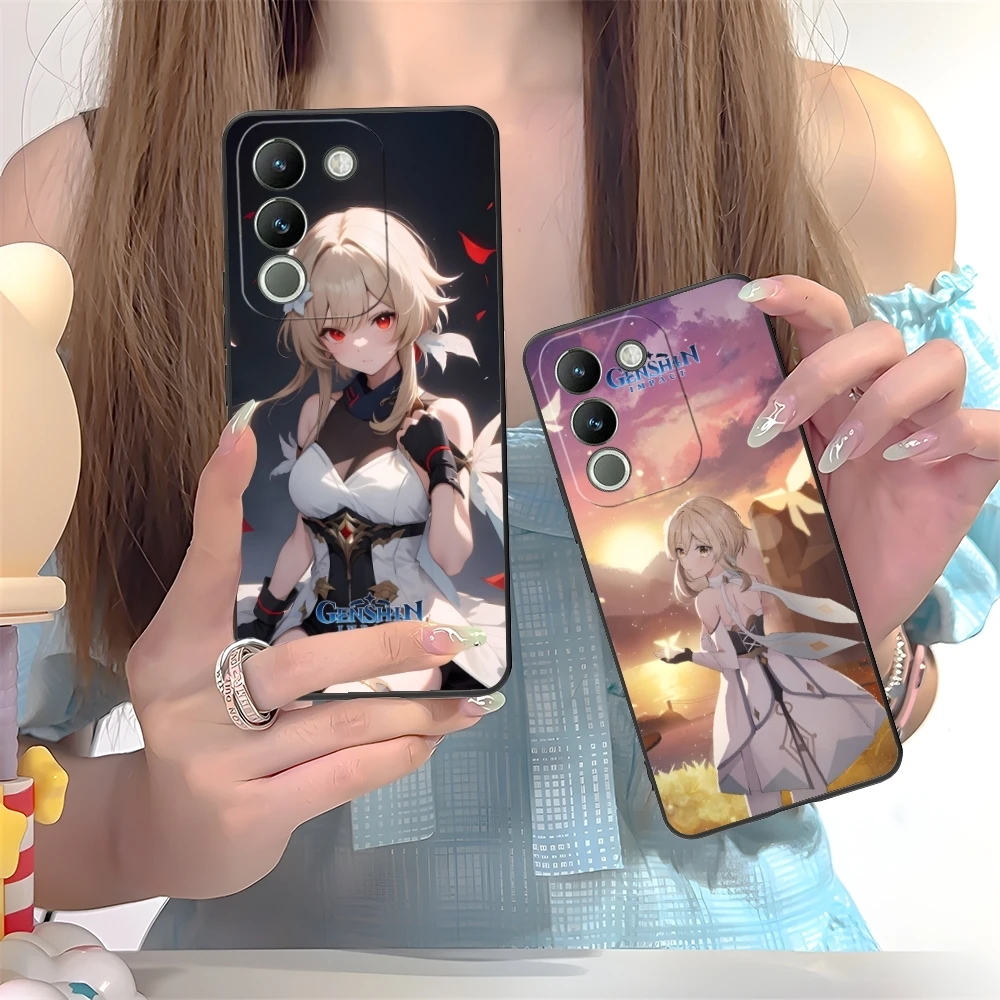 Genshin Impact Lumine Smart Cell Phone Case for VIVO Y95 Y93 Y31 Y20 V19 V17 V15 Pro X60 NEX Black Soft Cover Shell