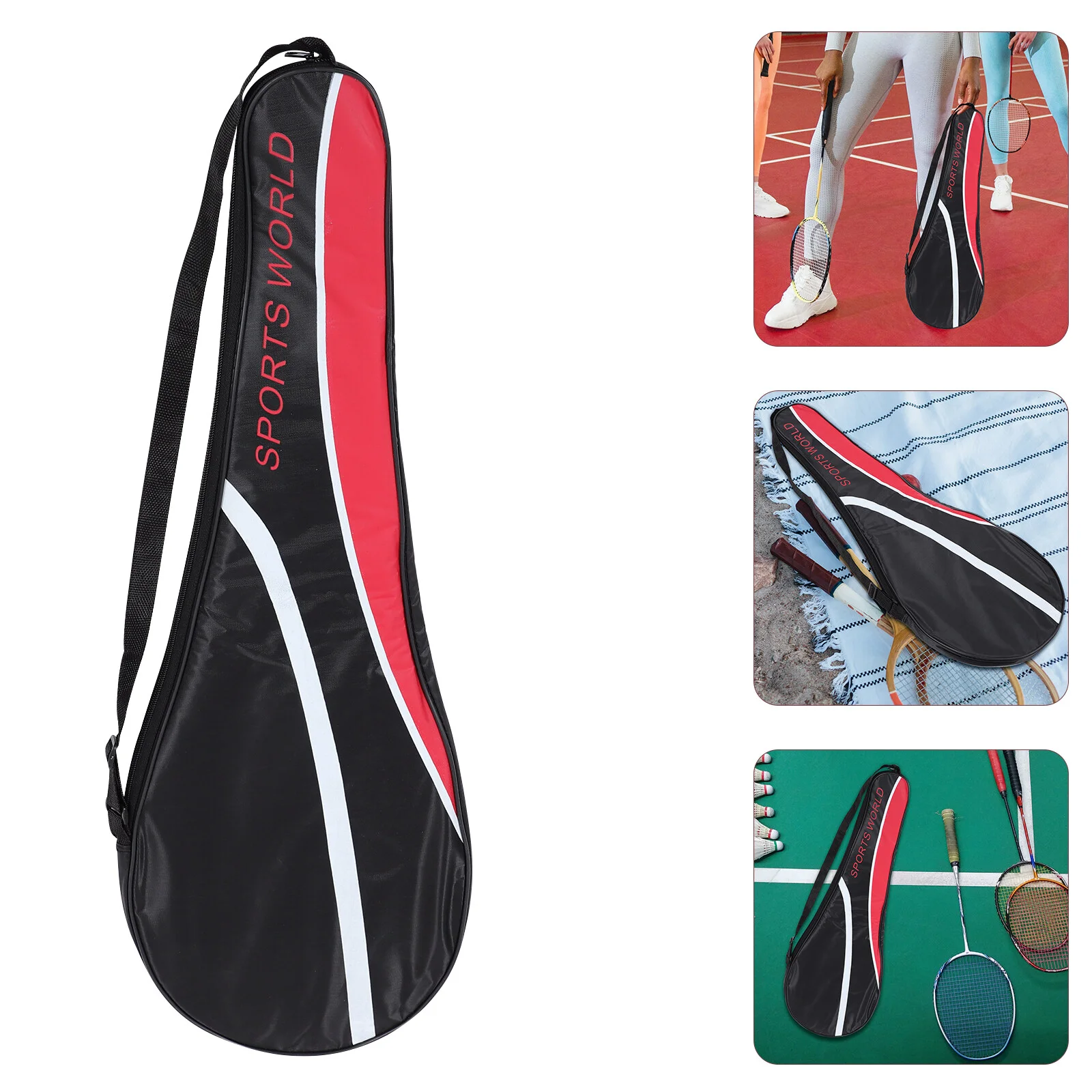 

Cable Bag Storage Waterproof Badminton Pouch Mens Black Suit Sports Supply Shoulder Sling Women Wear-resist Bracket