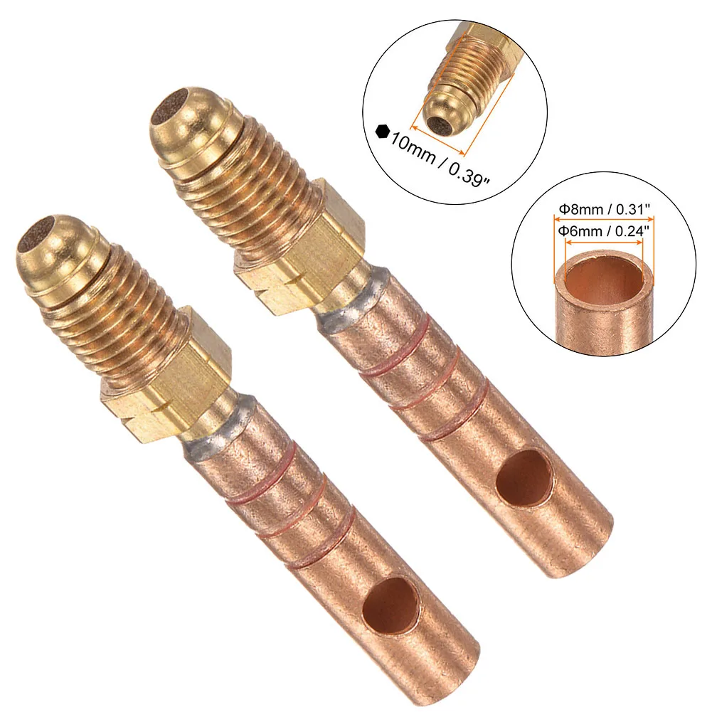 

Brand New Metalworking Head Adapter Welding Equipment 2pcs 3/8-24UNF Connector Adapter Copper TIG Welding Torch