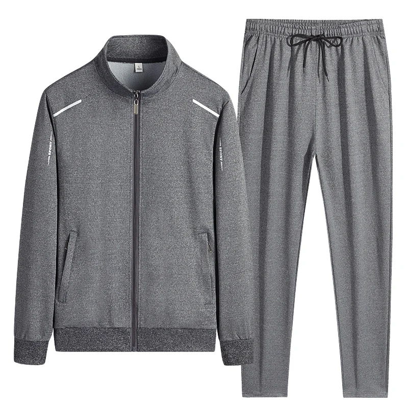 

Stand Collar Sweater Suit Men's Spring Loose 2022 New Plus Size Casual Male Sports Cardigan Suit Comfortable Suit 2022