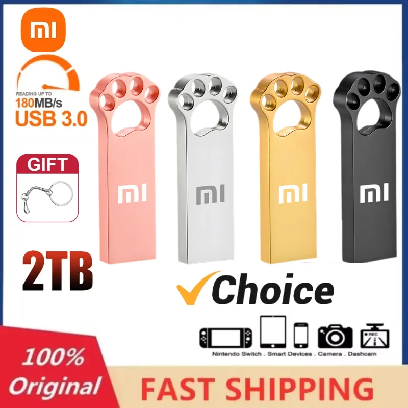 Металлический флеш-накопитель Xiaomi USB флэш-накопители на 1 ТБ флэш-накопитель для